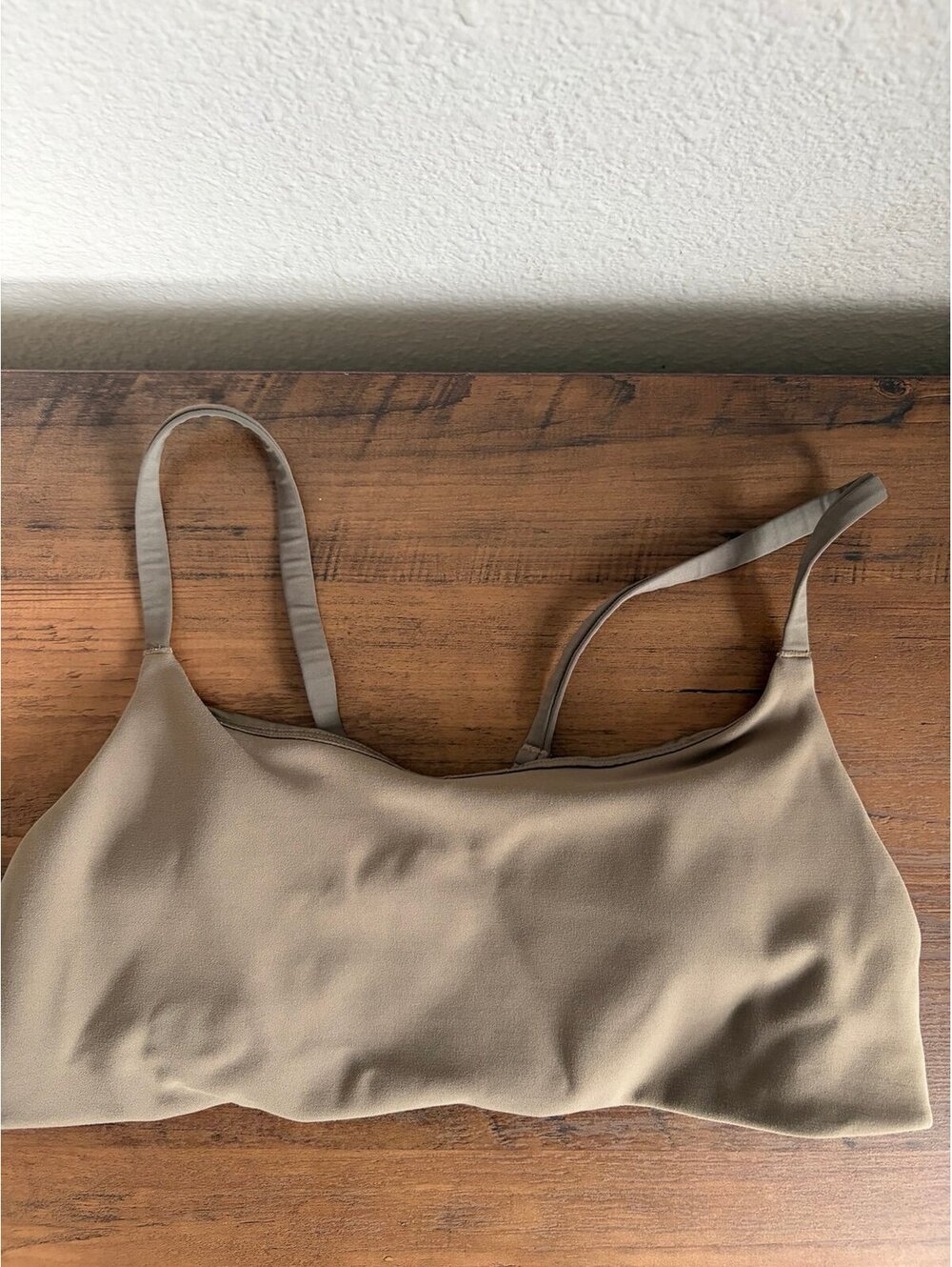Lululemon Wunder Train Strappy Racer Bra Light Support A/B Cup Nomad Brown size